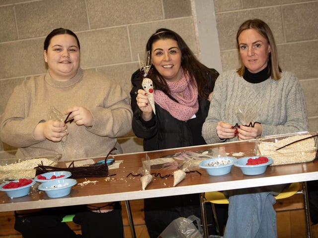 Preparing Santa's Reinder Food are Emilie Gillespie, Sandra Doherty and Julie Moran. : .