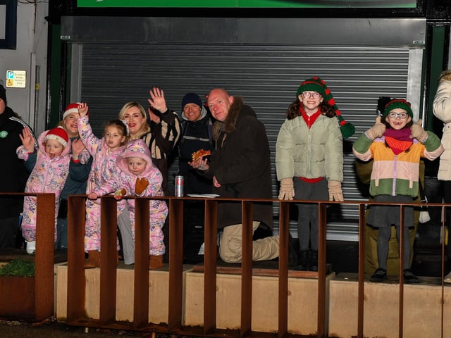 Families at the Derry Magical Christmas procession on Friday evening. Photo: George Sweeney