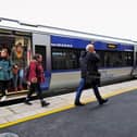 Passengers disembarking at the rail terminus in Derry. (File picture)