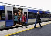 Passengers disembarking at the rail terminus in Derry. (File picture)