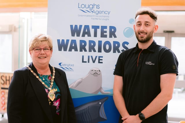 Angela Dobbins, Deputy Mayor of Derry City & Strabane District Council, and Zach James, Loughs Agency