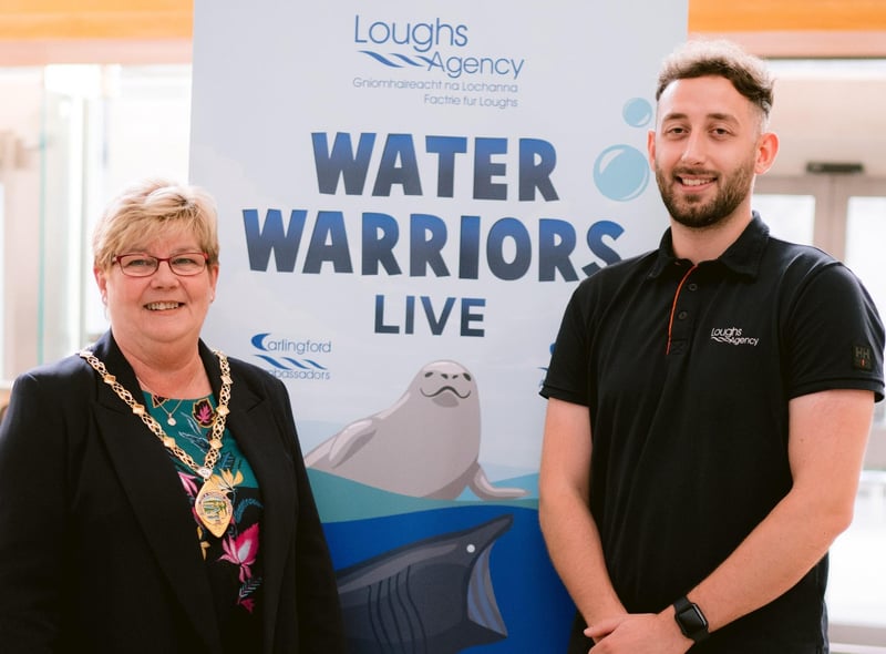 Angela Dobbins, Deputy Mayor of Derry City & Strabane District Council, and Zach James, Loughs Agency