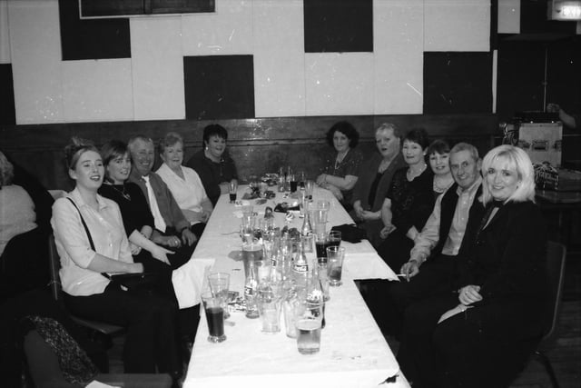 Among the attendance at the St. Eugene's Parish Hall dinner dance at Christmas 2000.