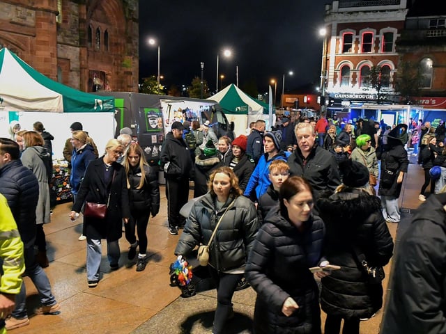Revellers, performers and early contenders for the best Halloween costume converged on Derry’s city centre on Monday evening for the opening of the 2024 Halloween festivities. Photo: George Sweeney