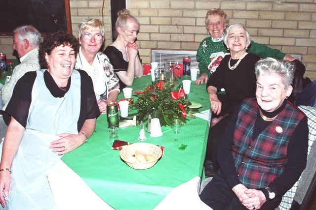 Senior citizens' Christmas party at Pilot's Row back in the year 2000.