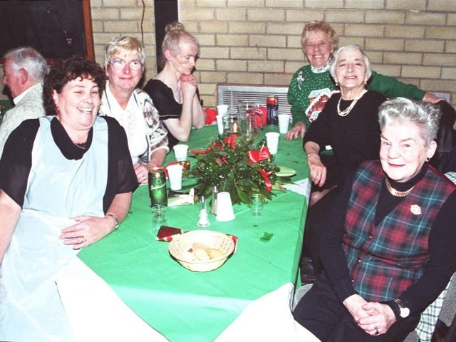 Senior citizens' Christmas party at Pilot's Row back in the year 2000.