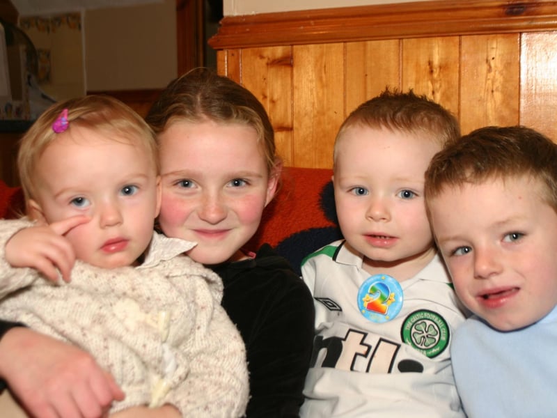 left to right Caitlin, Ellie, Jake and Eoin having a good time at the party. 1021/dd
