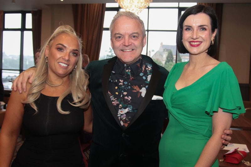 Edele Harkin, Martin Mullan and Marianne Flood celebrating the 18th birthday of the Pink Ladies Support Group and Hive Cancer Support launch.
(Photo - Deirdre Heaney, nwpresspics)