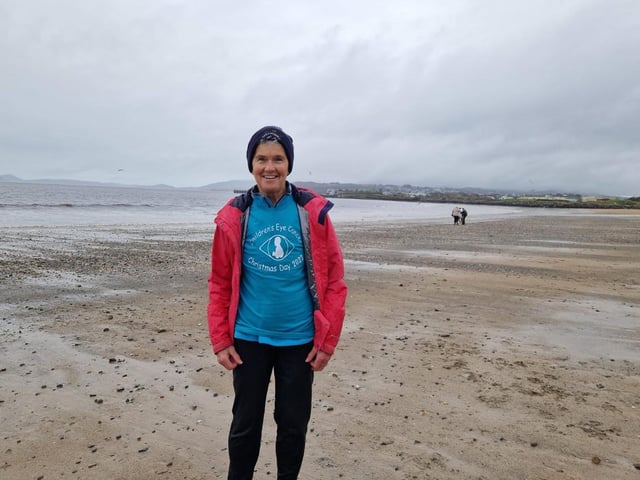 Roisin Lynch pictured at Ludden beach prior to the Christmas Day swim.