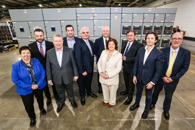 Vertiv jobs announcement

Guests at the official announcement by Vertiv of approx 200  new jobs at the Campsie site. From left are Dawn McLaughlin, Invest NI, Colum Eastwood, MP,  Philip O’Doherty, managing director of E&I business, Vertiv, Paul Connelly, Vertiv E&I, and Mel Chittock, interim CEO, Invest NI, John Kelpie, Chief Executive, Derry City and Strabane District Council, The Mayor of Derry and Strabane, Councillor Patricia Logue, Leo Murphy, chief executive, North West Regional College, Giordano Albertazzi, Vertiv CEO, and Des Gartland, Invest NI.

Credit © Lorcan Doherty