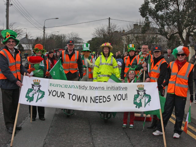 The Buncrana Tidy Towns Initiative at Sunday's parade. 1903JM20