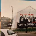 One of the murals painted on Free Derry Wall in protest at the Iraq War. (Picture by Frankie McMenamin)