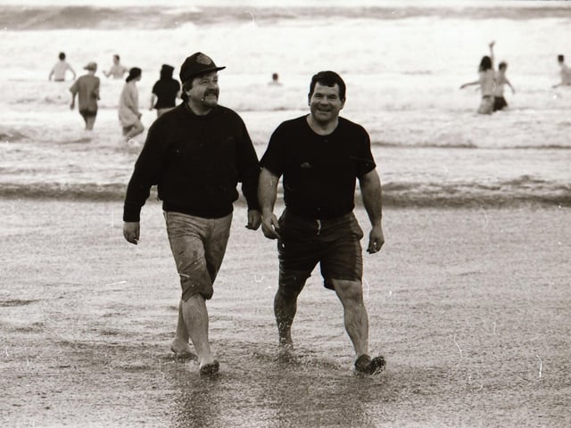 The 1995 New Year's Day Swim at Culdaff.