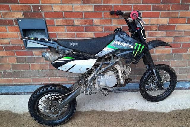 Scrambler seized by Police.