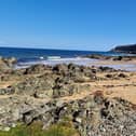 Beach of coves: Tremone Bay in north Donegal.