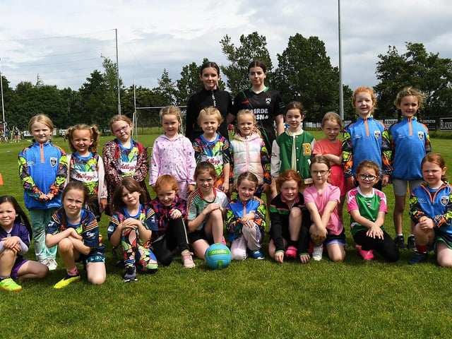 Children who took part in the Doire Trasna Kellogs Cúl Camp. Photo: George Sweeney