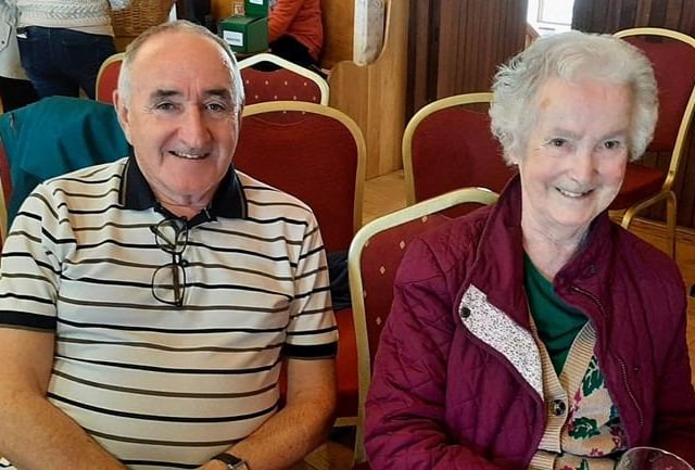 Conal McGrenra and Philomena Gallagher enjoying one of the talks at the event.