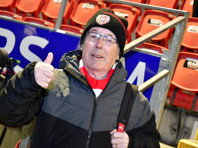 Thumbs up from this optimistic Derry City fan ahead of the clash with Drogheda.