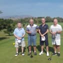 John Hasson, Andy Meenagh, Michael McCullough and Peter Villa enjoying the Spanish tour.