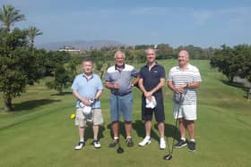 John Hasson, Andy Meenagh, Michael McCullough and Peter Villa enjoying the Spanish tour.