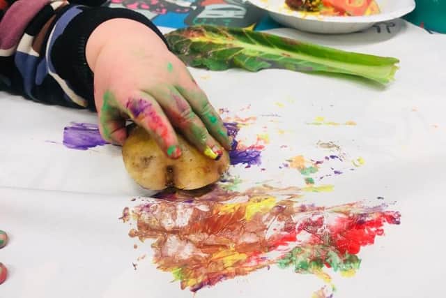 Void Tots are relaxed and fun messy play sessions with artist Sinead Crumlish for children aged 1 and 3 years old