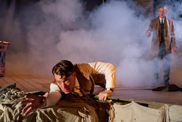 Malcolm James (Arthur Kipps) and Mark Hawkins (The Actor) trying to piece together the mystery of 'The Woman in Black'.