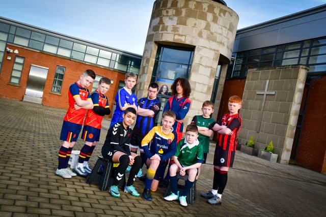 Participants from all eight primary schools and Oxford Bulls captain Adam Morrison pictured at the launch of the Aspire Cup.