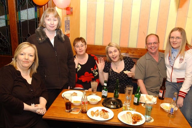 Members  of Michelle Doherty's family at her birthday at the Loft bar. Included are, Michelle's Mum and Dad , Sean and Adeline, Margaret and Michelle McGowan, Lawrance and Ann Power and Avril Donaghy. (2502CG07)