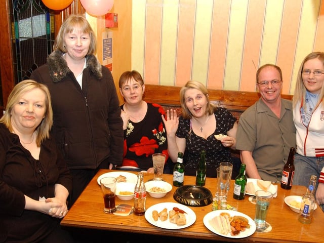 Members of Michelle Doherty's family at her birthday at the Loft bar. Included are, Michelle's Mum and Dad , Sean and Adeline, Margaret and Michelle McGowan, Lawrance and Ann Power and Avril Donaghy. (2502CG07)