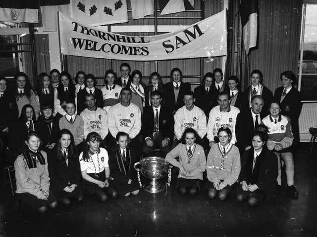 Sam Maguire Cup at Thornhill College.