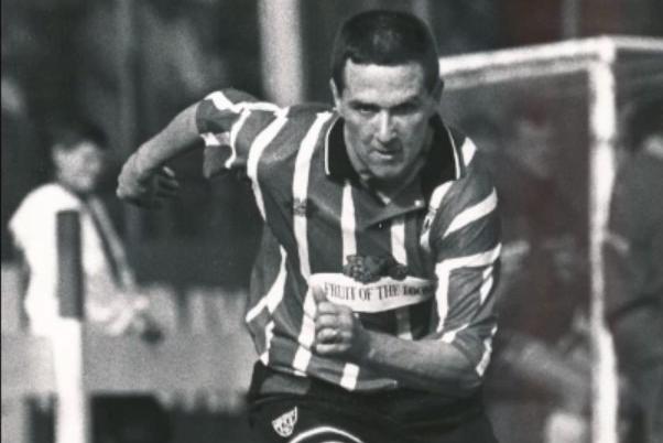 Derry City FC Home Shirt 1995-1996 (Harry McCourt). Matchwinner.