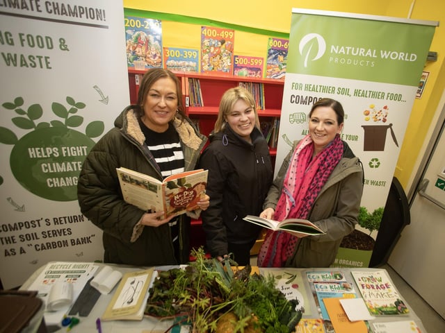 Teachers taking part in last week's gardening course at Hollybush PS - Michelle Cunningham, Greenhaw PS, Angela Lowry, Loreto College, Coleraine and RAchel Glendenning, Castledawson.