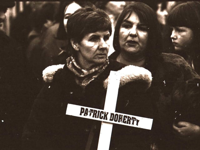 Scenes from the Bloody Sunday commemorative events in Derry in January 1996.