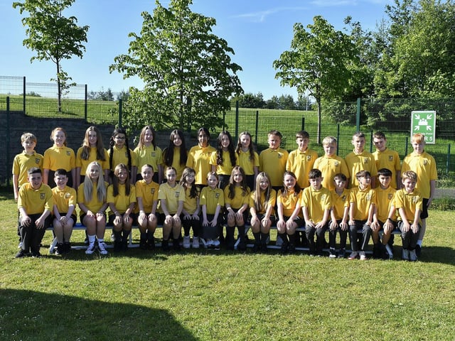 Mr Torrens' P7B class at Ebrington Primary School.