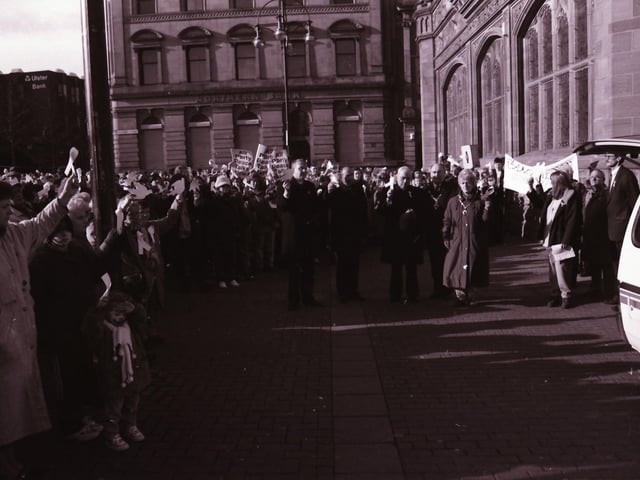 Peace Rally held at the Guildhall Square back in 1996.