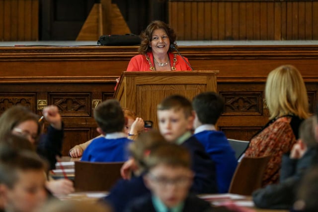 Mayor welcomes schools into the Guildhall as part of Local Democracy Week