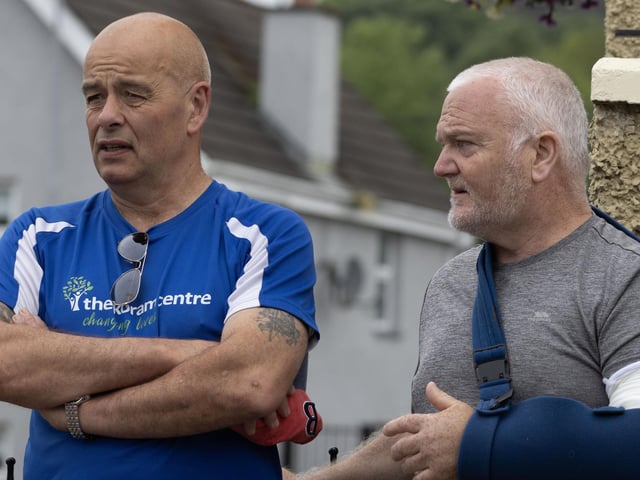 Keeping an eye on proceedings at the Half Marathon. (Photo: North West Newspix)