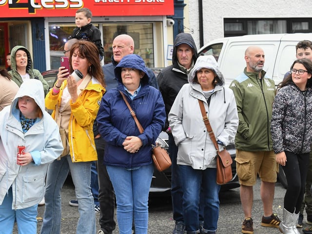 Spectators at the Clonmany Festival Parade on Sunday afternoon. Photo: George Sweeney