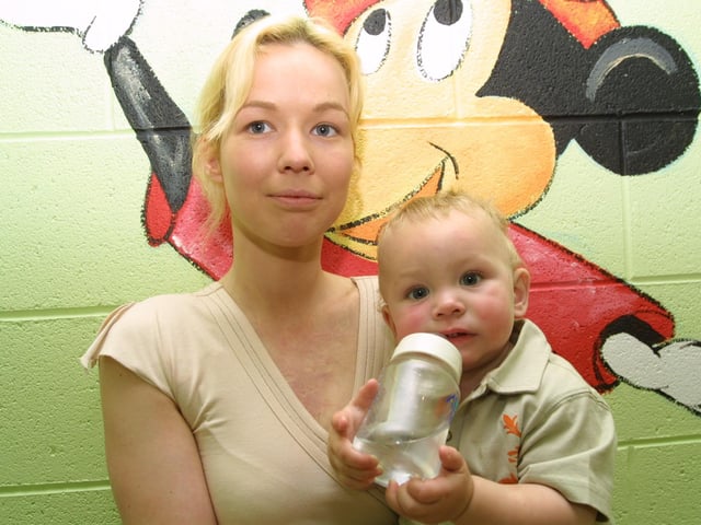 Celebrating Kealan McAnee's 1st birthday party in 2003.