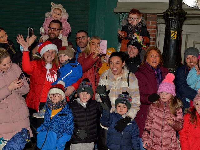 Families pictured at the Derry Christmas Lights parade. Photo: George Sweeney.  DER2147GS – 016