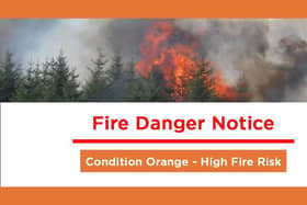 An extended notice of high fire risk has been issued.