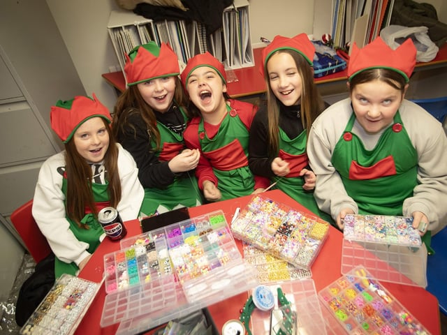 Happy faces from some of the Little. Elves at Holy Child PS on Thursday night.