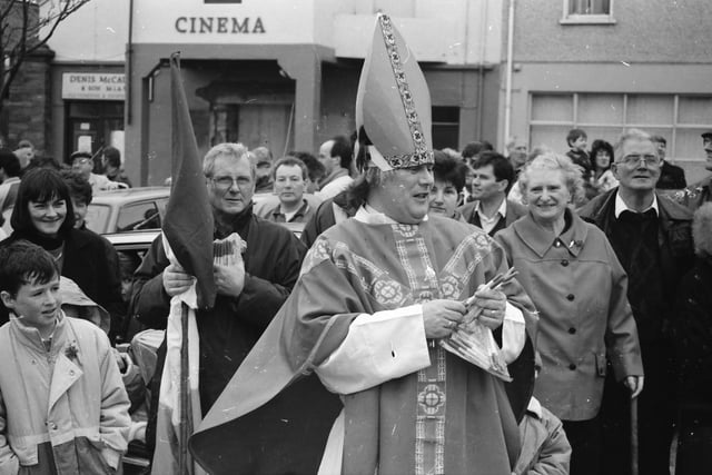 The big man himself at the St. Patrick's Day parade in Moville on March 17, 1993.