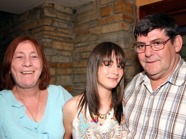 Emma McConway pictured with Mum Debora and dad Frank at Rafters 8407dd : .