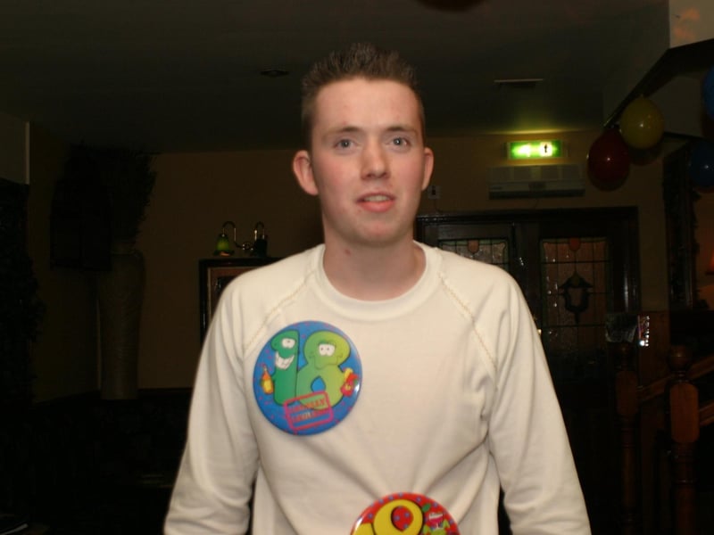 Party celebrations back in 2004: Gareth Coyle