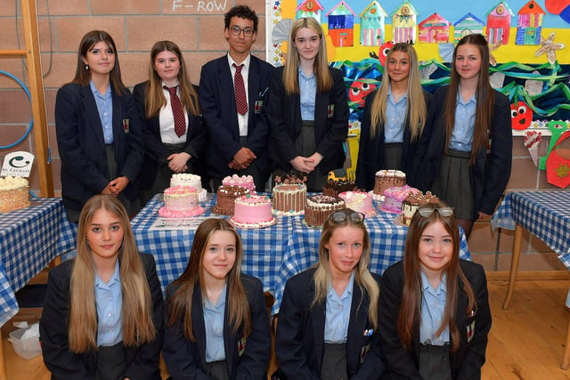 Students from Lisneal College who took part in the Derry School Bake Off held in Ardnashee College and School on Friday morning. Photo: George Sweeney. DER2324GS – 79