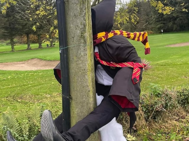Who put that pole there? Another fabulous creation. Tanya said one of the great things about the trail and its creations is its sustainability, as people reuse old clothes and items.
