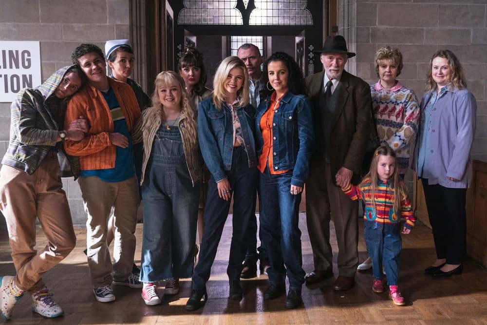 (L-R)Orla Mccool (Louisa Clare Harland), (James Maguire (Dylan Llewellyn), DEIRDRE MALLON (Amelia Crowley),Clare Devlin (Nicola Coughlan) , Sarah Mccool (Kathy Kiera Clarke),Erin Quinn (Saoirse Monica Jackson), Michelle Mallon (Jamie-Lee O'Donnell), Mary Quinn (Tara Lynne O'Neill), Gerry Quinn (Tommy Tiernan), Cara (Darcey McNeeley), Granda Joe (Ian McElhinney), Gerladine Devlin (Philippa Dunne)