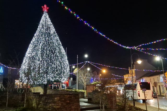 Beautifully decorated Carndonagh ahead of Christmas 2024.