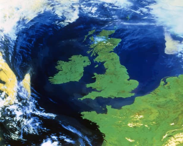 Earth from space - the United Kingdom, c1980s. Britain and Ireland. (Photo by Heritage Space/Heritage Images/Getty Images)